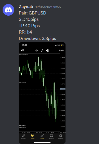Come Learn Forex student trading result screenshot, 2021 archive, result 10 of 263