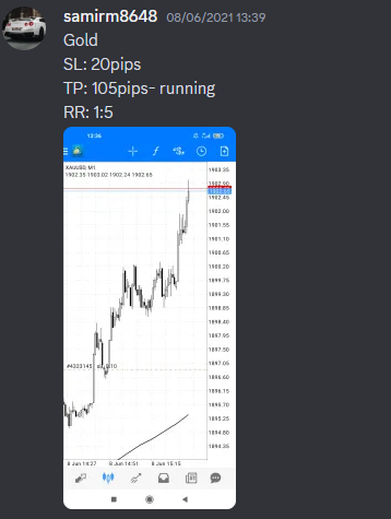 Come Learn Forex student trading result screenshot, 2021 archive, result 53 of 263