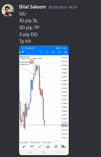 Come Learn Forex student trading result screenshot, 2021 archive, result 71 of 263