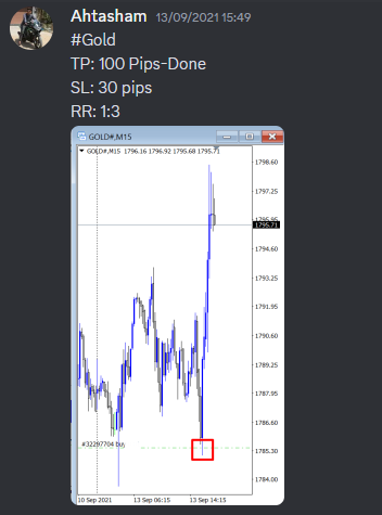 Come Learn Forex student trading result screenshot, 2021 archive, result 201 of 263