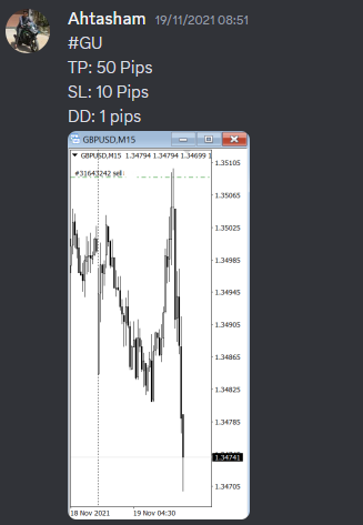 Come Learn Forex student trading result screenshot, 2021 archive, result 240 of 263