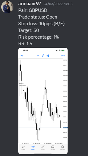 Come Learn Forex student trading result screenshot, 2022 archive, result 101 of 279