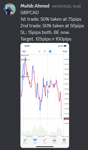 Come Learn Forex student trading result screenshot, 2022 archive, result 108 of 279