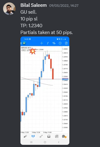 Come Learn Forex student trading result screenshot, 2022 archive, result 144 of 279