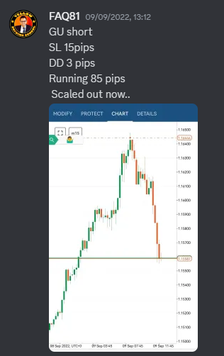 Come Learn Forex student trading result screenshot, 2022 archive, result 237 of 279