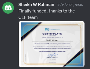 Come Learn Forex student trading result screenshot, 2022 archive, result 270 of 279