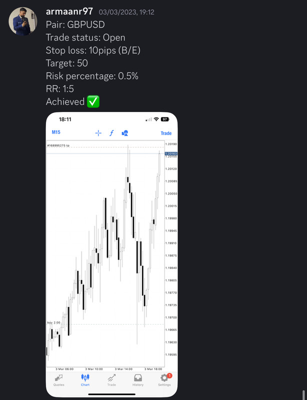 Come Learn Forex student trading result screenshot, 2023 archive, result 38 of 180