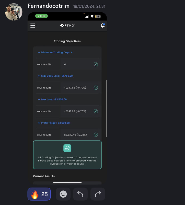 Come Learn Forex student trading result screenshot, 2024 archive, result 23 of 255